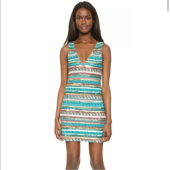 Alice + Olivia Venetia Embellished Dress - Picture 3 of 9